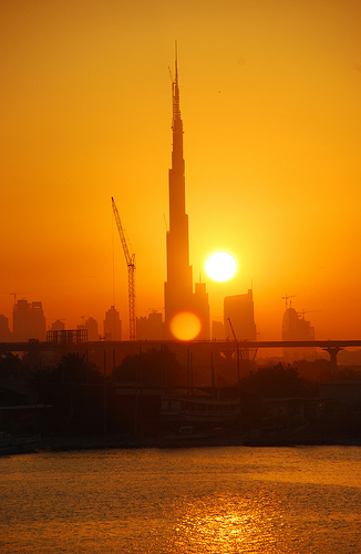 Beautiful sunset in Dubai Beautiful sunset in Dubai